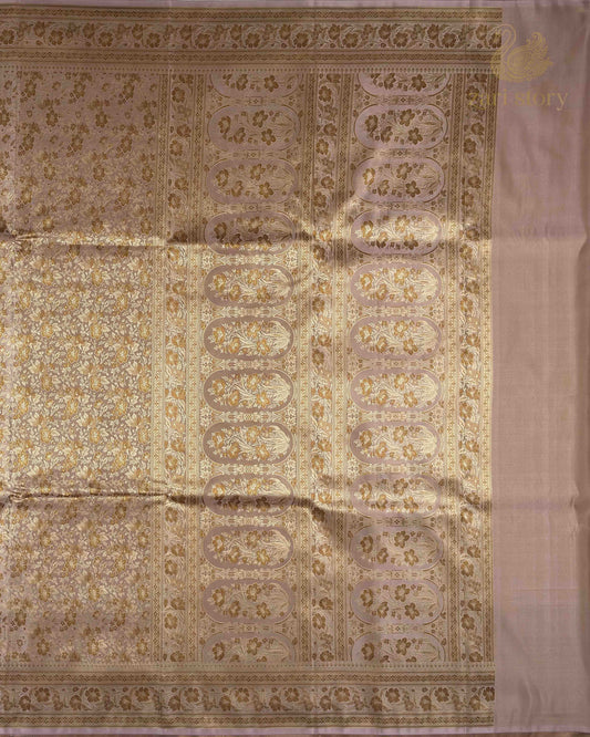 Onion Pink Jamawar Mashru Banarasi Saree