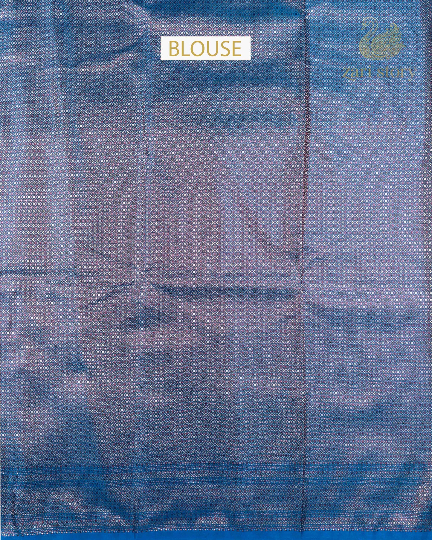 Peacock Blue Jamawar Mashru Banarasi Saree