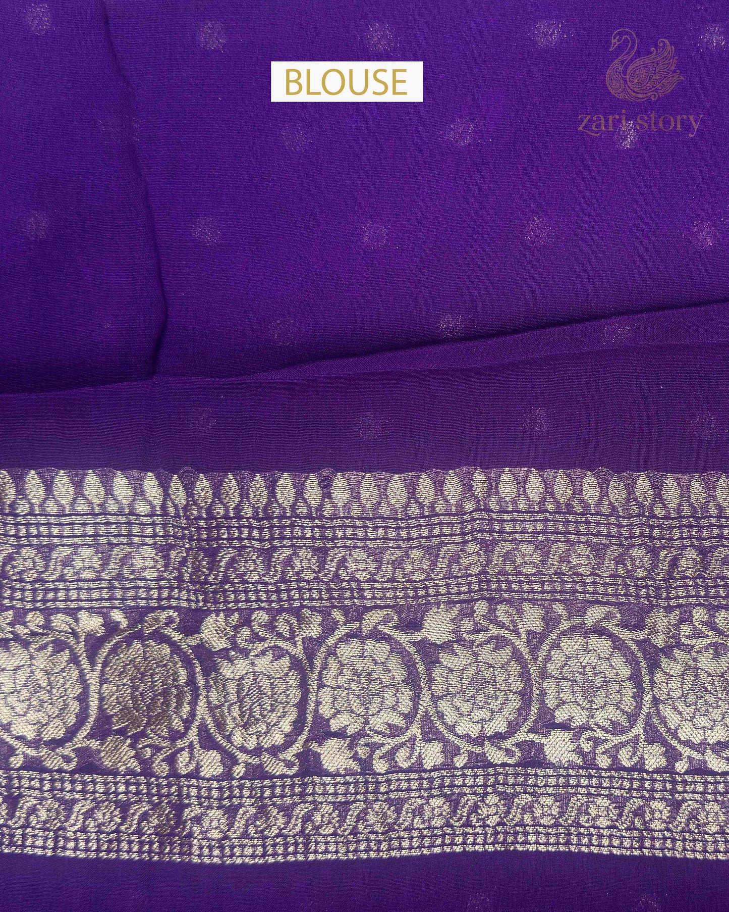 Royal Purple Butta Georgette Banarasi Saree