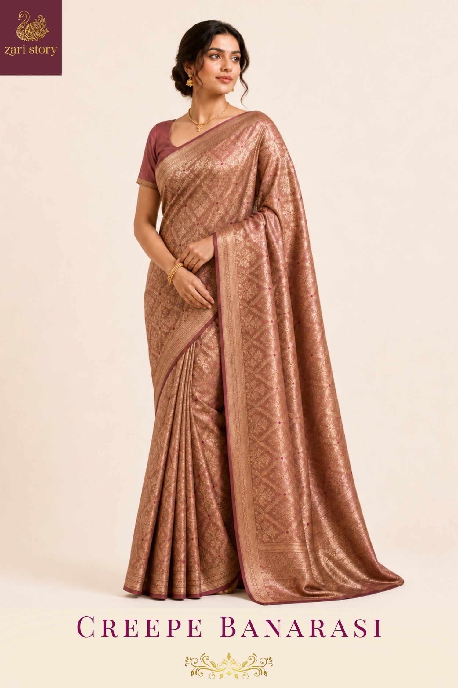 🌙 CREPE BANARASI SAREES