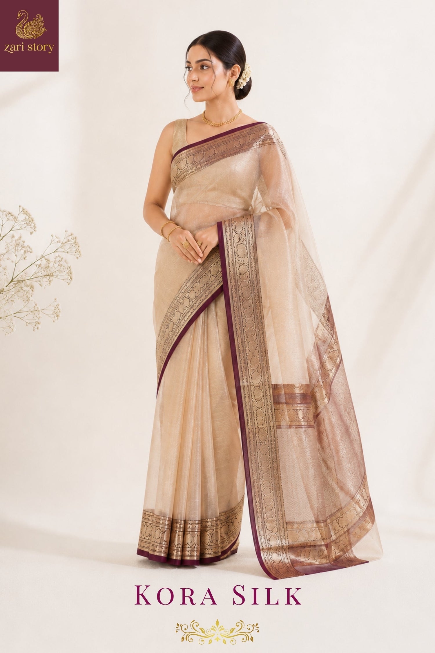 🌼 KORA SILK BANARASI SAREES