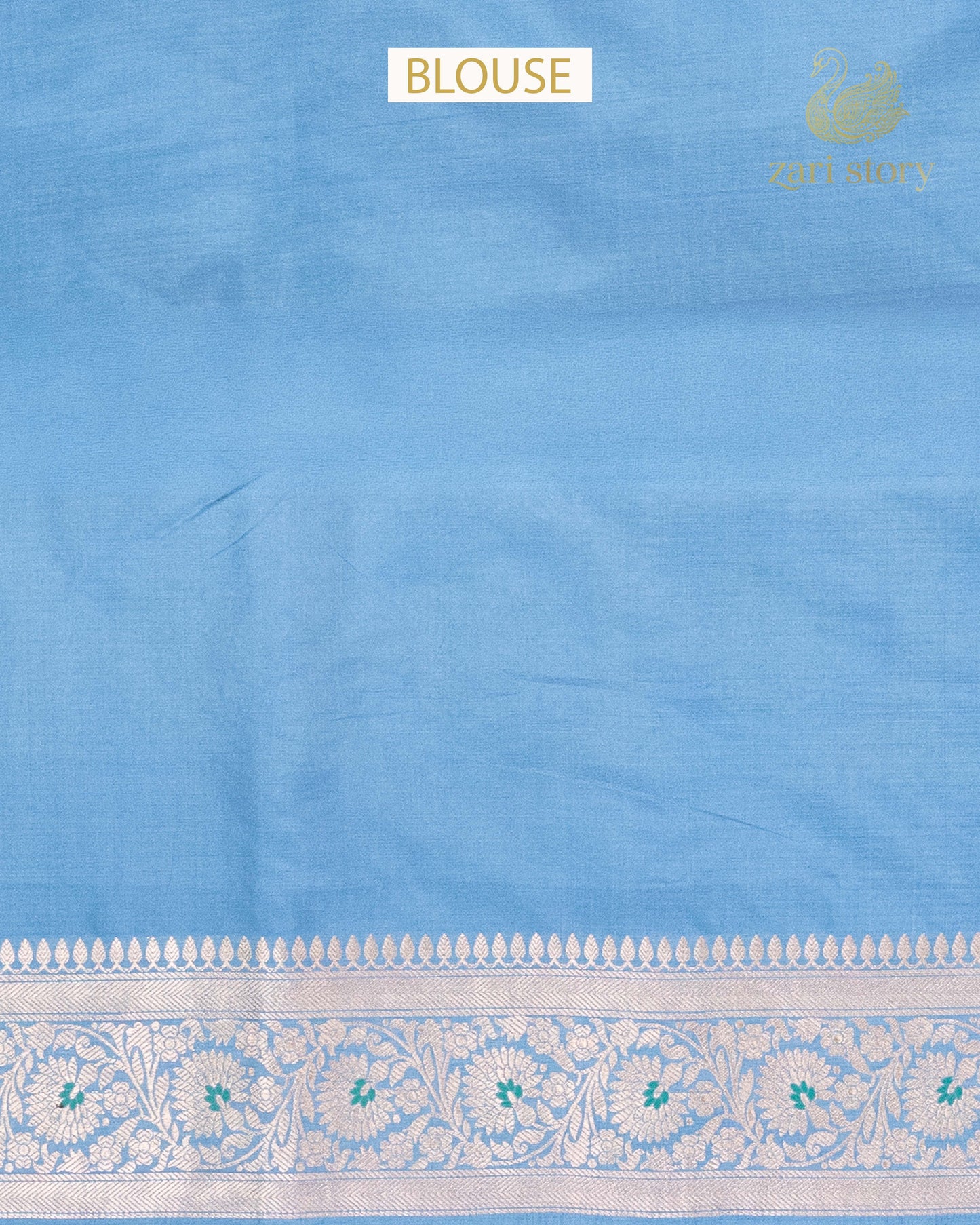 Powder Blue Meenakari Katan Silk Banarasi Saree