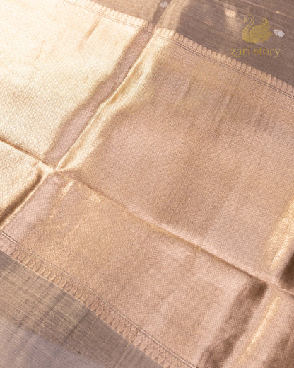 Antique Gold Butta Tissue Banarasi Saree