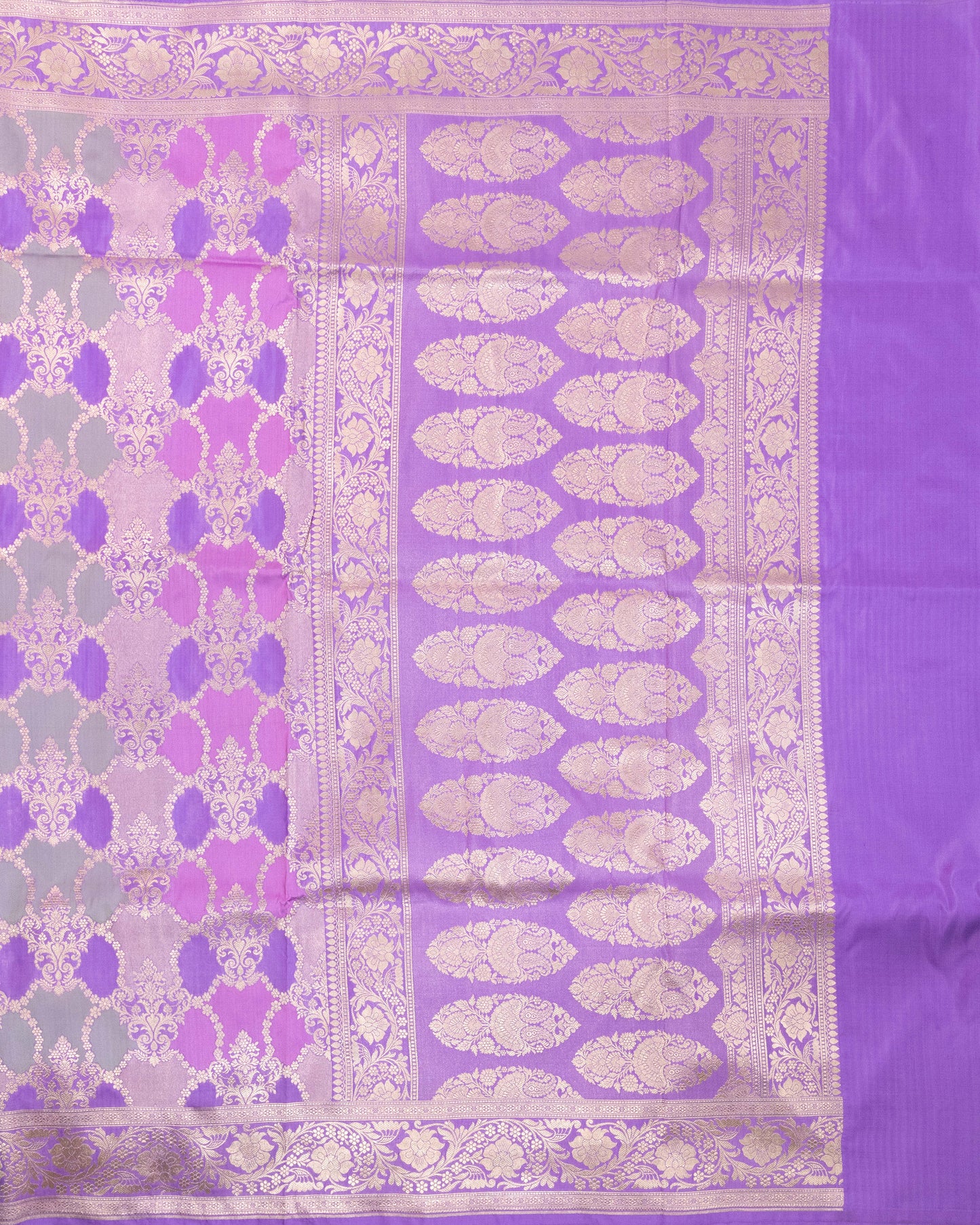 Orchid Purple Rangkat Katan Silk Banarasi Saree