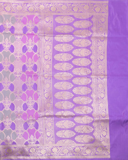 Orchid Purple Rangkat Katan Silk Banarasi Saree