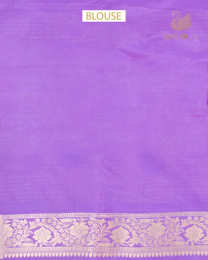 Orchid Purple Rangkat Katan Silk Banarasi Saree