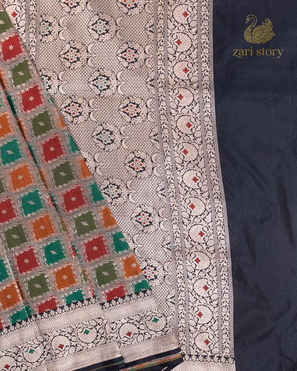 black rangkat katan silk pure