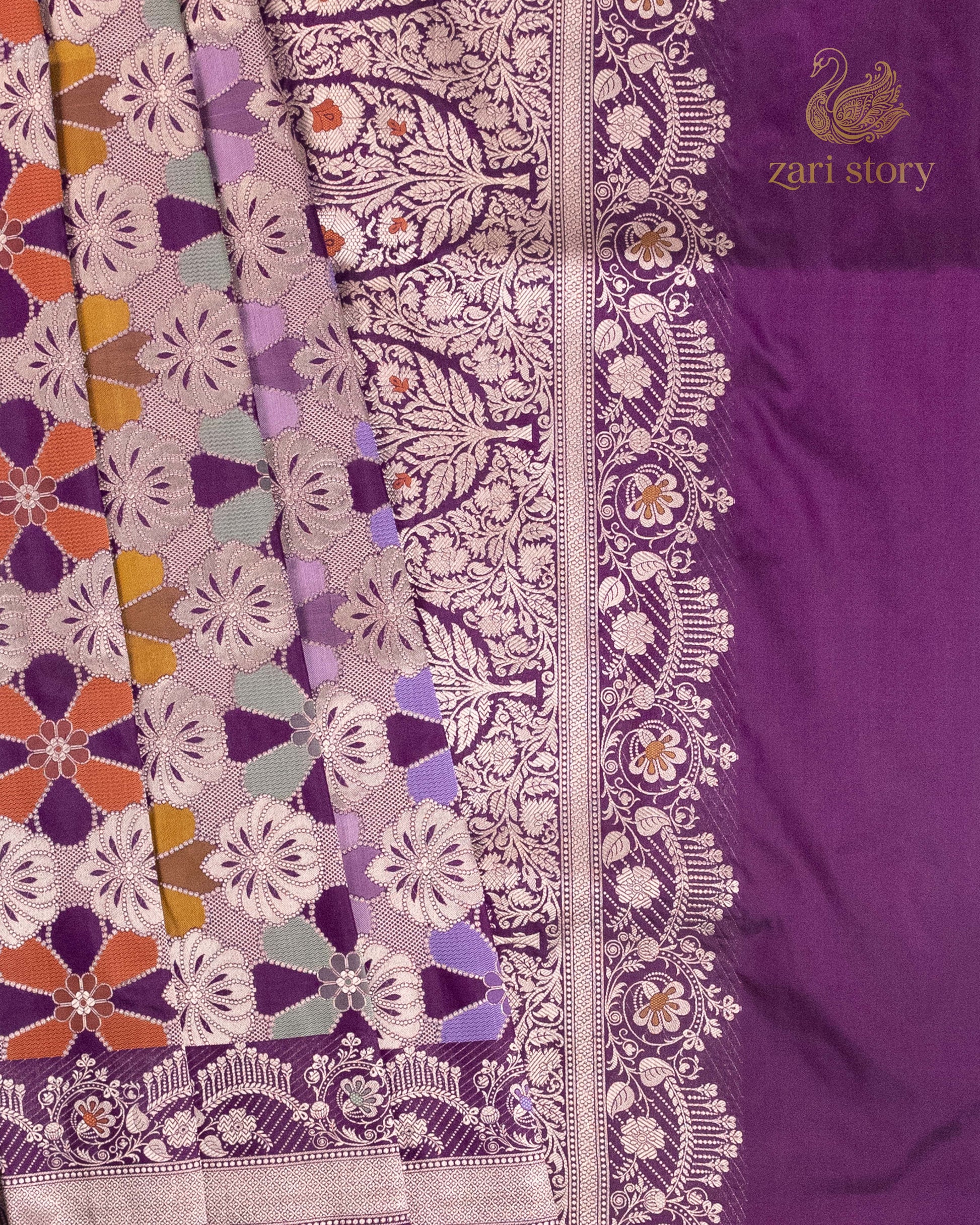 purple rangkat katan silk pure