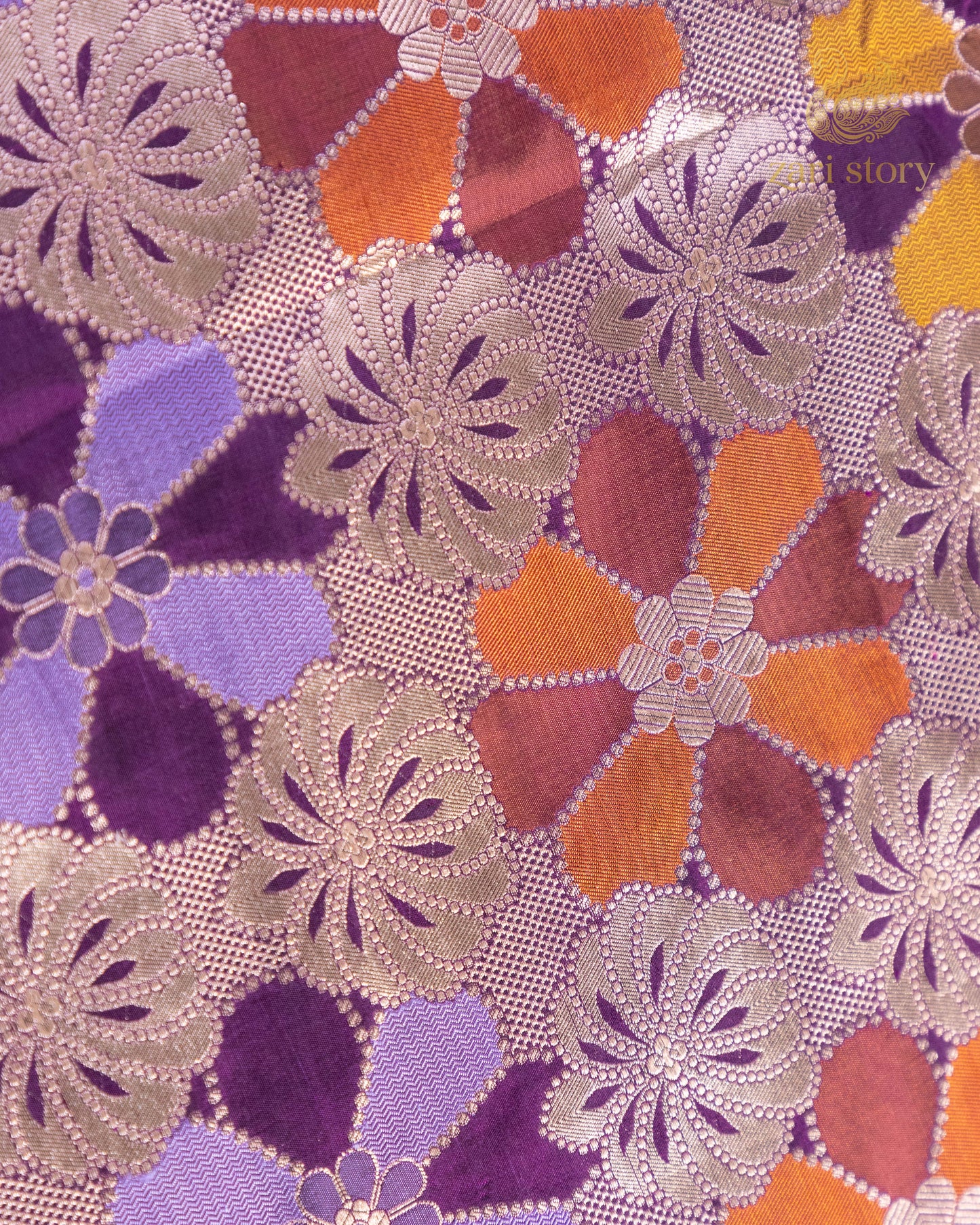 Plum Purple Rangkat Katan Silk Banarasi Saree