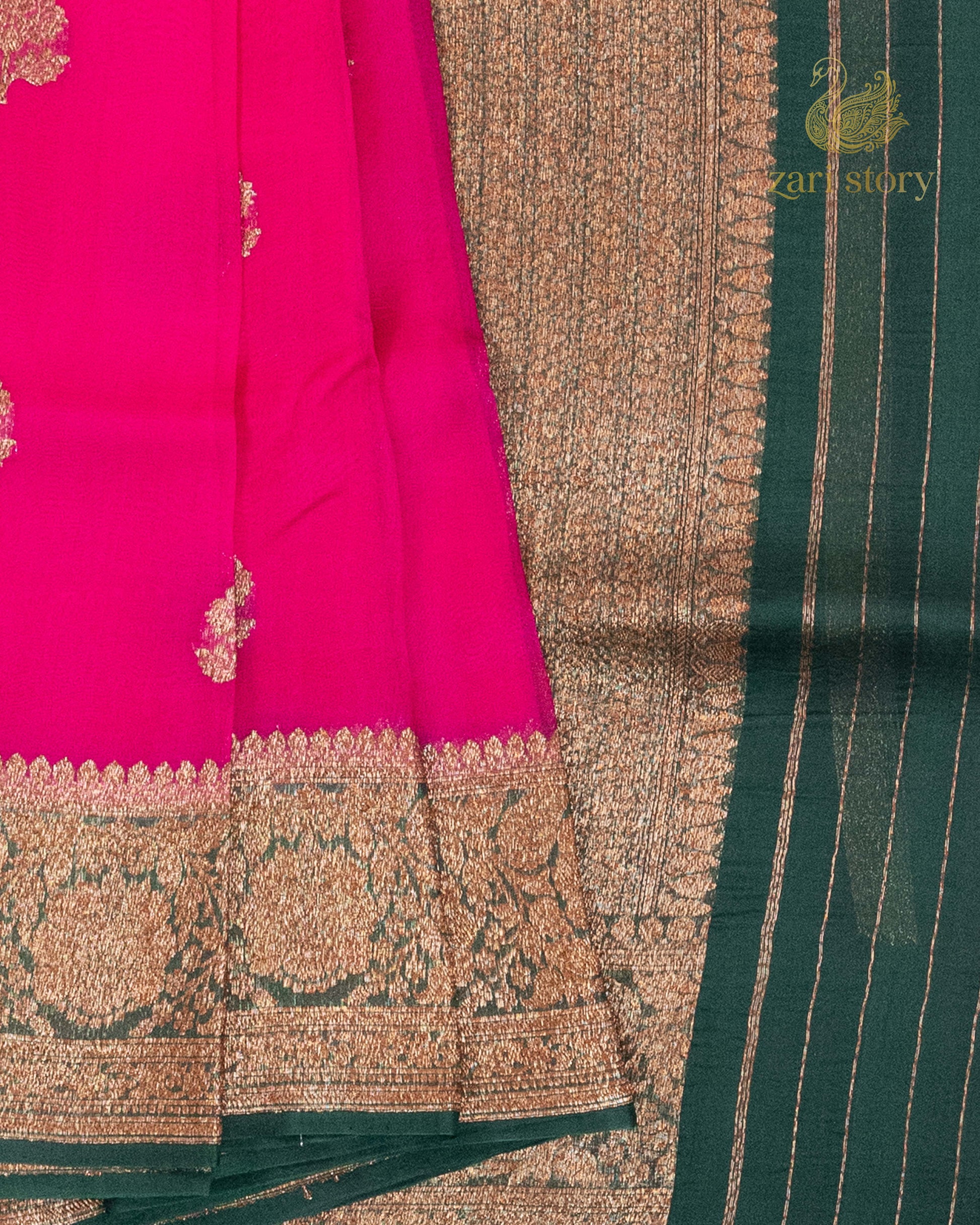 pink butta kora silk pure