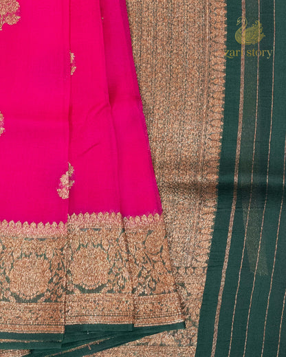 pink butta kora silk pure