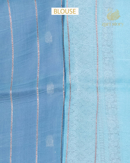 Grape Purple Butta Kora Silk Banarasi Saree