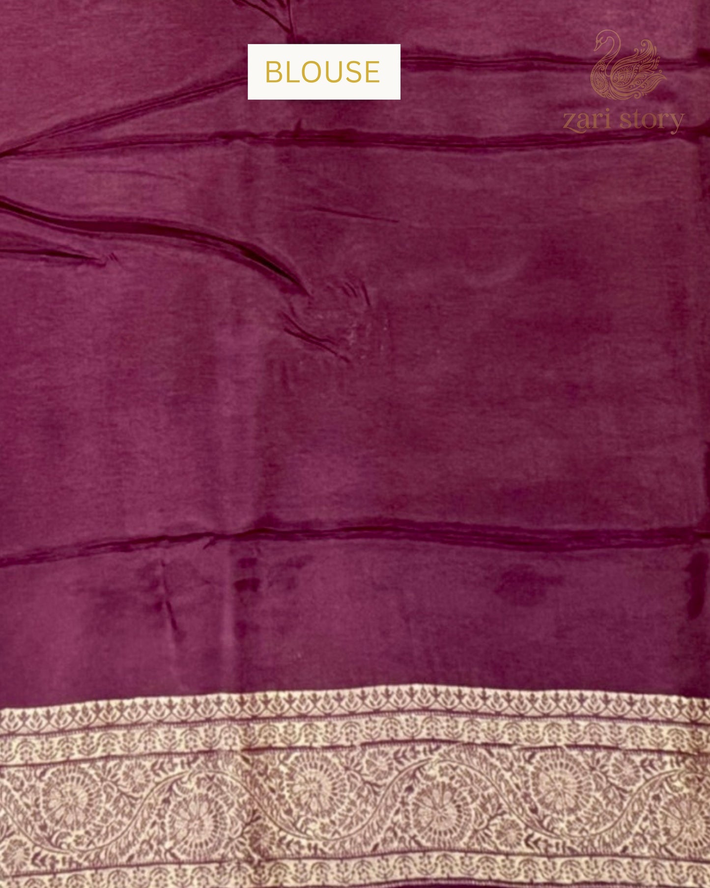 Wine Floral Crepe Banarasi Saree