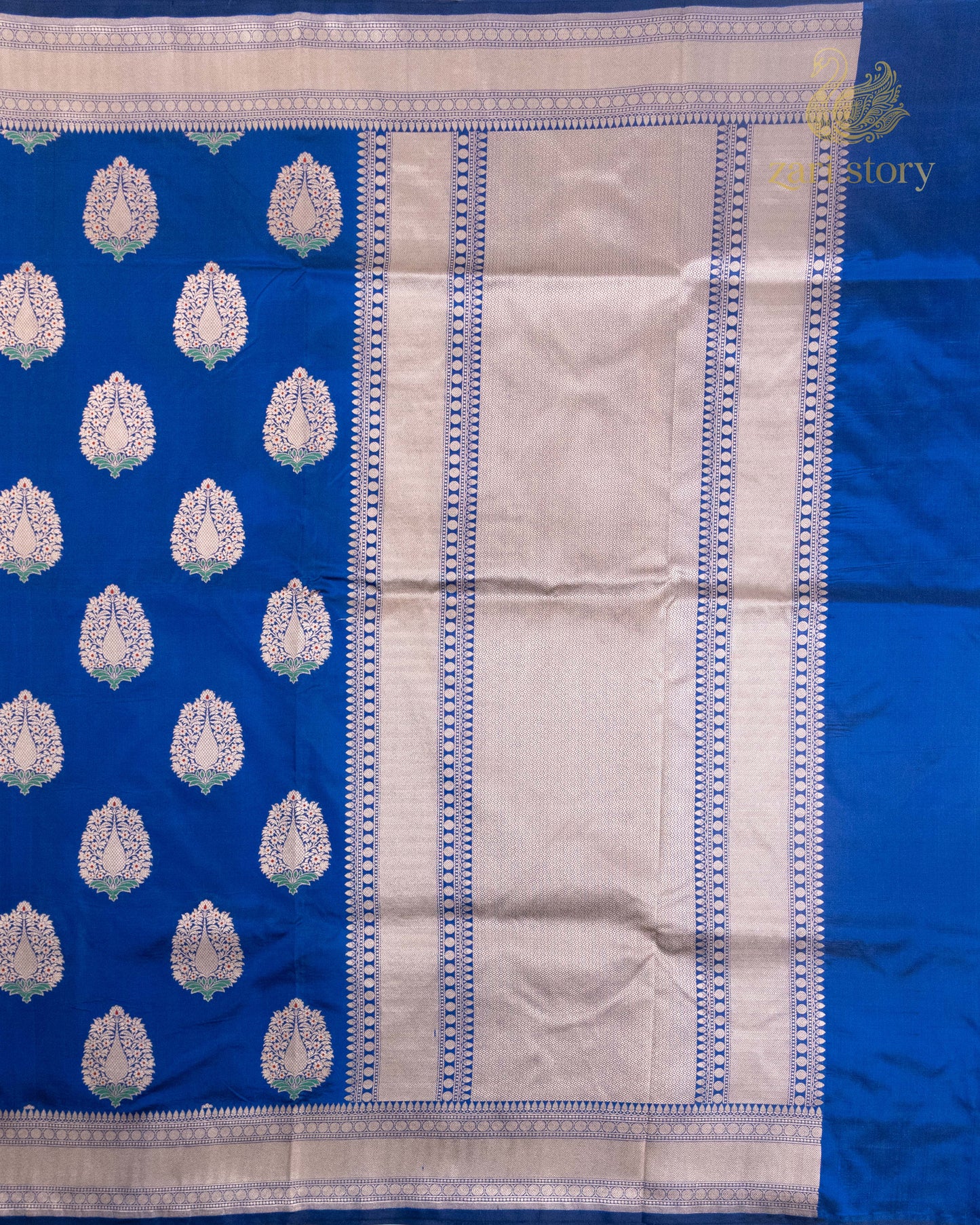 Royal Blue Meenakari Katan Silk Banarasi Saree