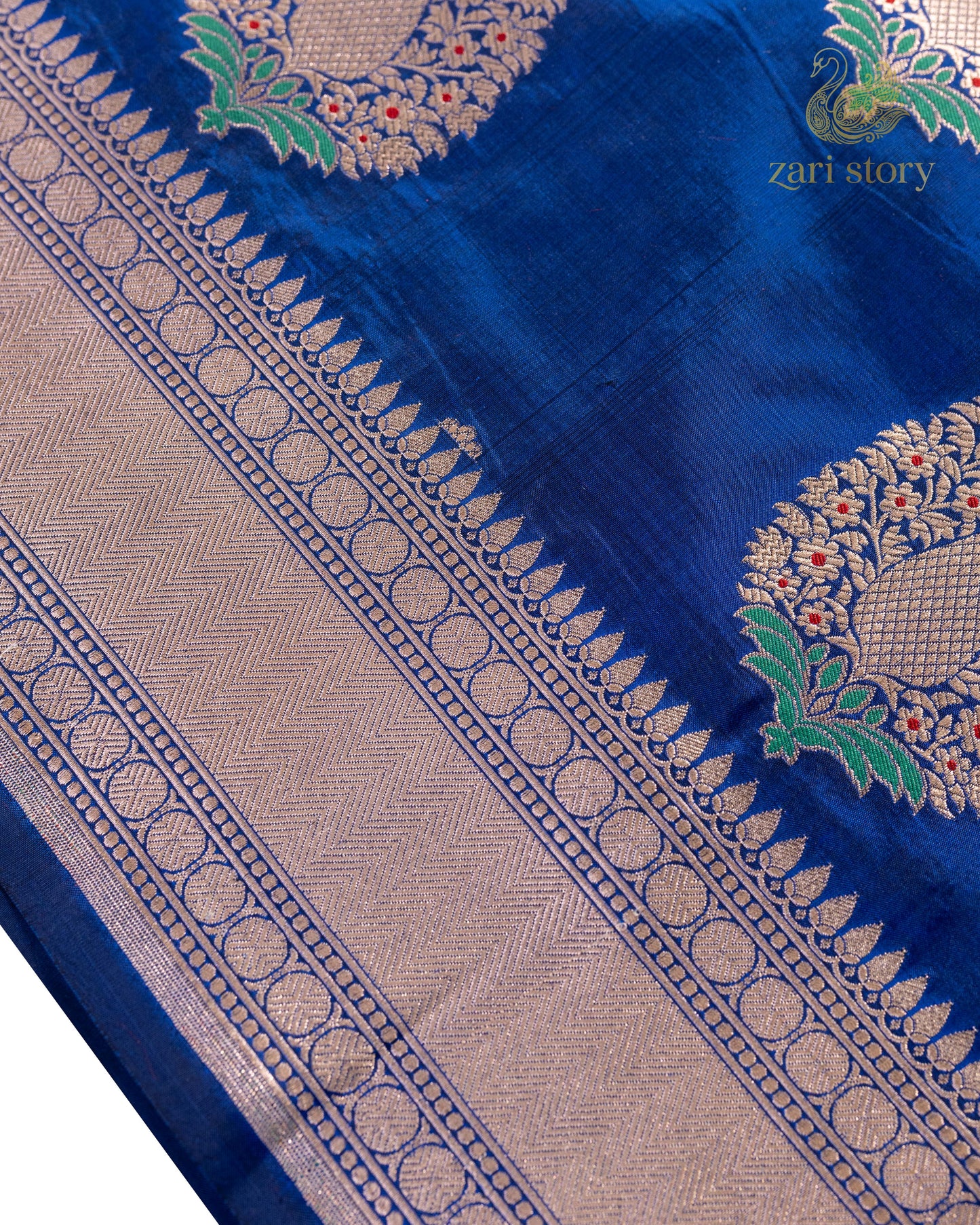 Royal Blue Meenakari Katan Silk Banarasi Saree