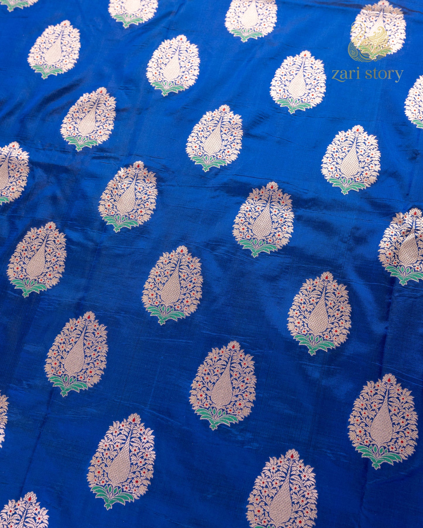 Royal Blue Meenakari Katan Silk Banarasi Saree
