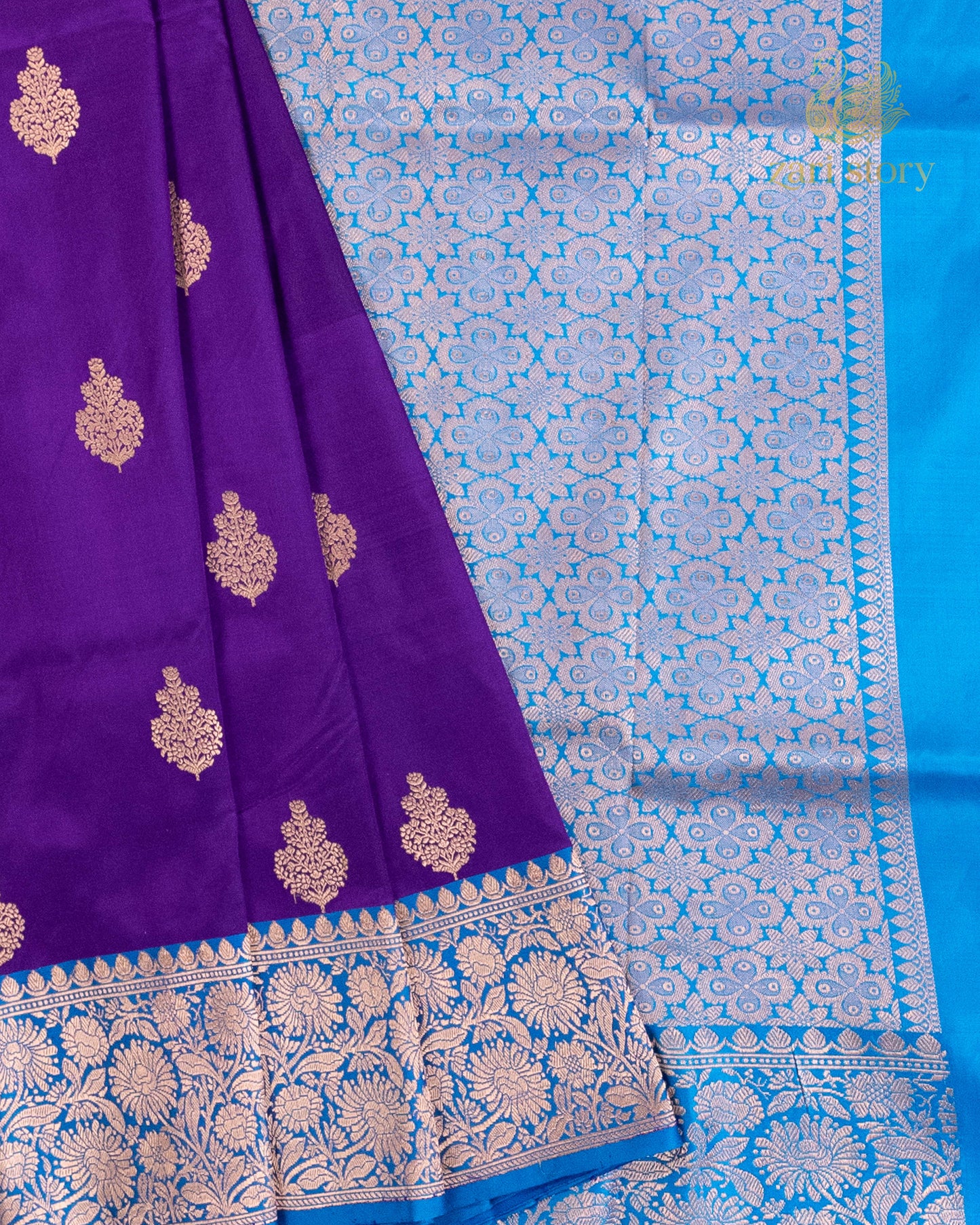 purple butta katan silk pure