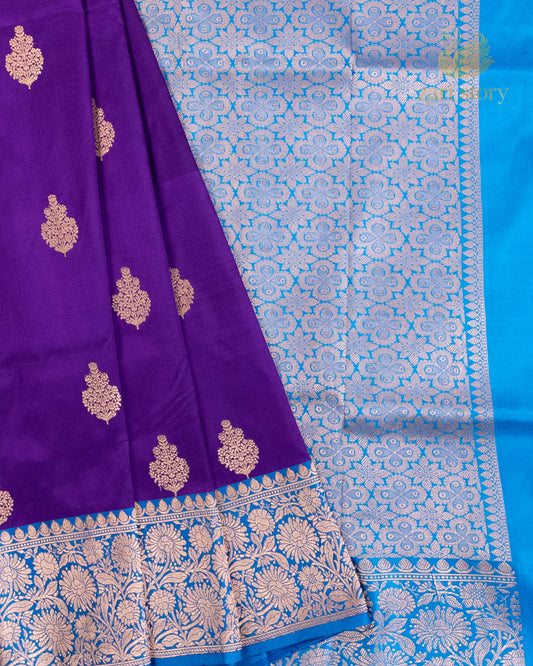 purple butta katan silk pure