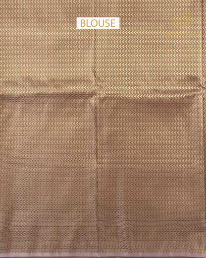 Onion Pink Jamawar Mashru Banarasi Saree