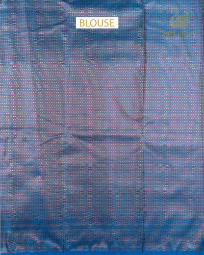 Peacock Blue Jamawar Mashru Banarasi Saree