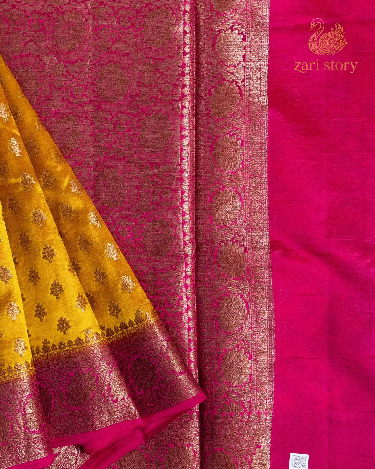 yellow butta mulberry silk pure