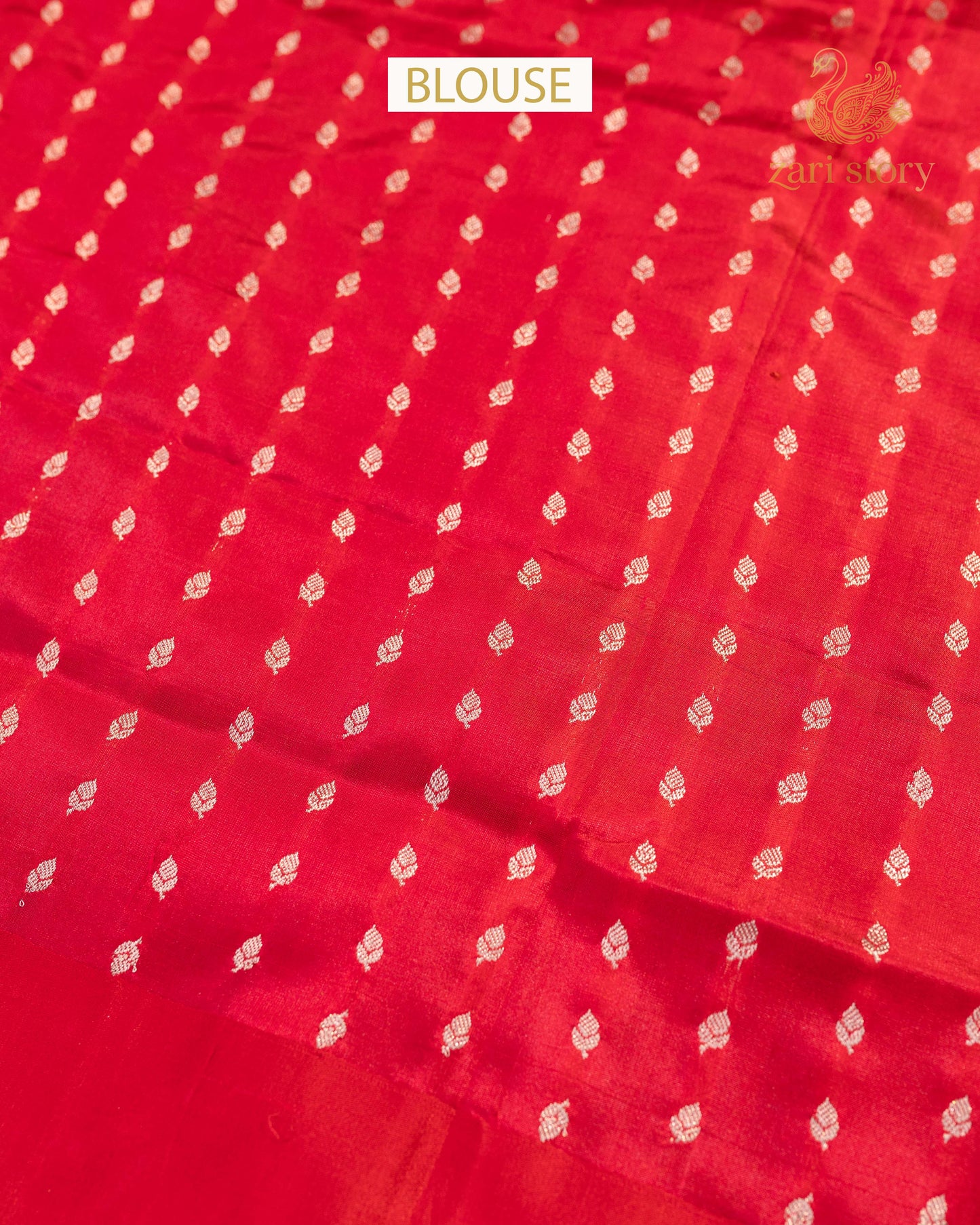 Peacock Blue Butta Katan Silk Banarasi Saree