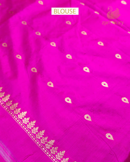 Grape Purple Meenakari Katan Silk Banarasi Saree