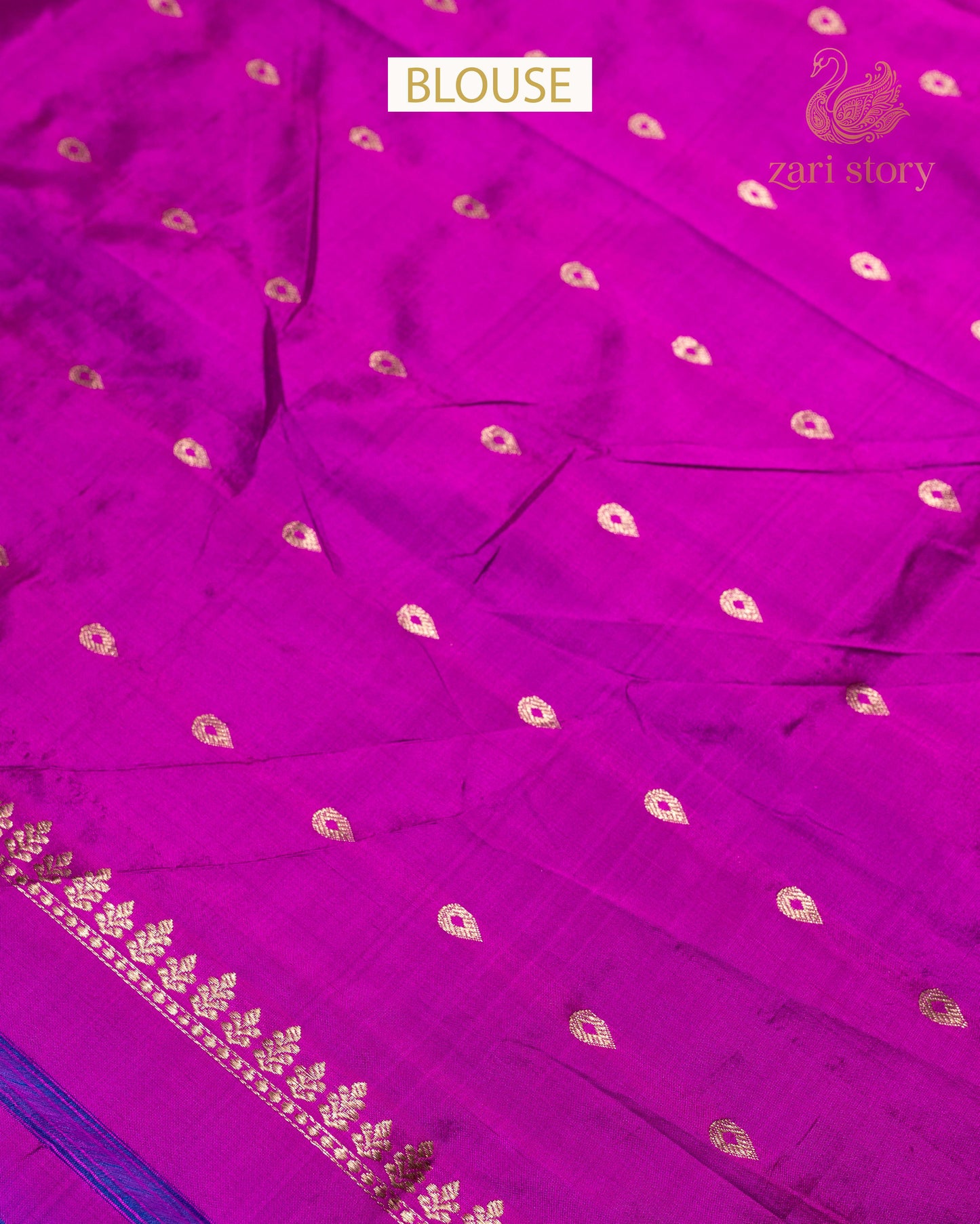 Cobalt Blue Meenakari Katan Silk Banarasi Saree