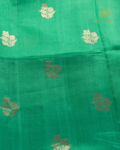 Lime Green Butta Mango Banarasi Saree