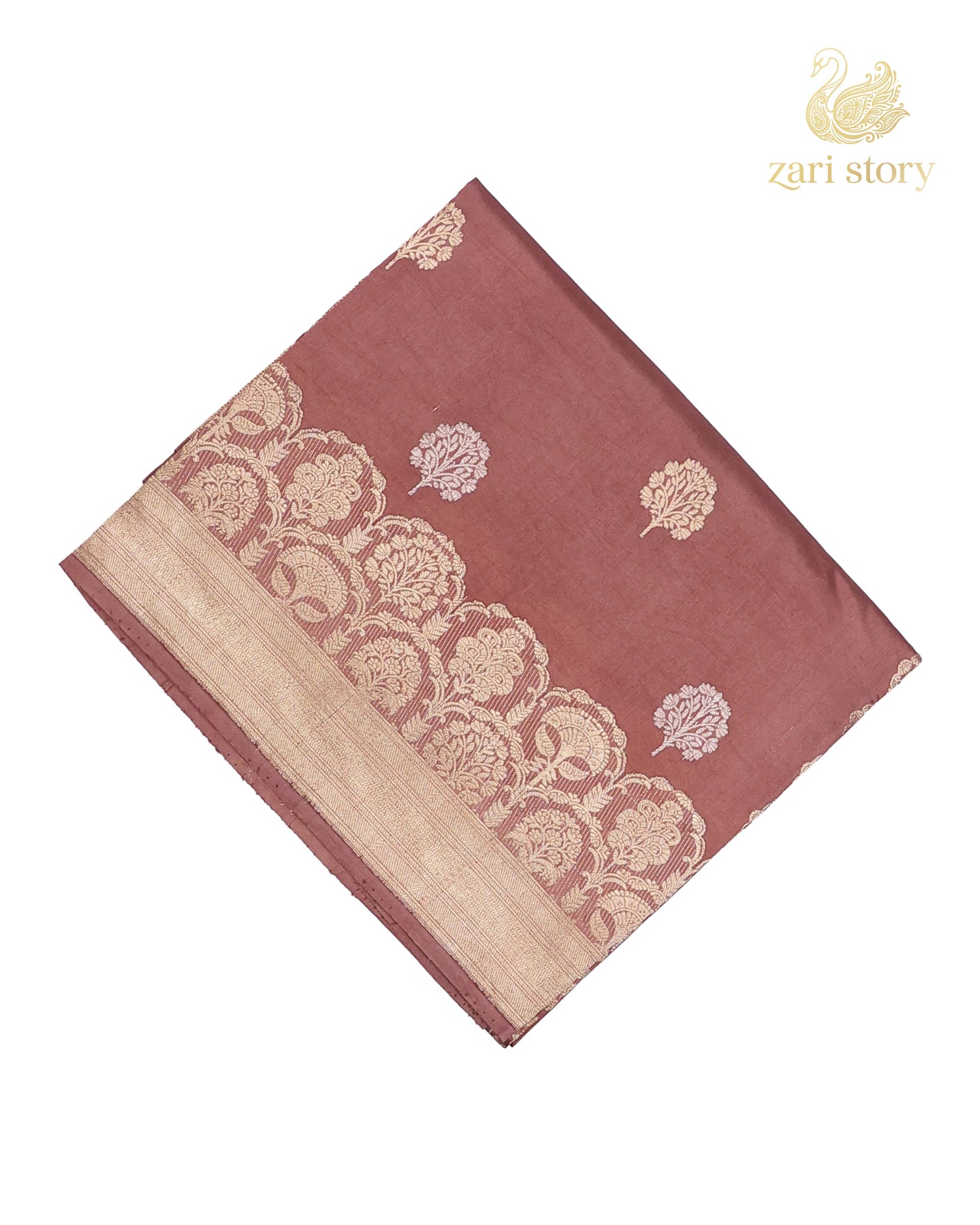 Dusty Mauve Butta Mango Banarasi Saree