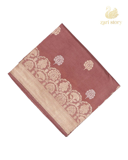 Dusty Mauve Butta Mango Banarasi Saree