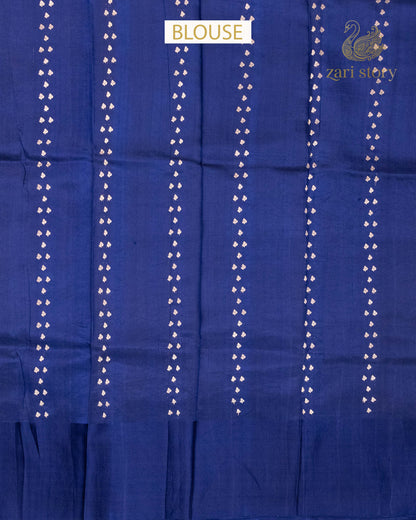 Navy Blue Butta Mango Banarasi Saree