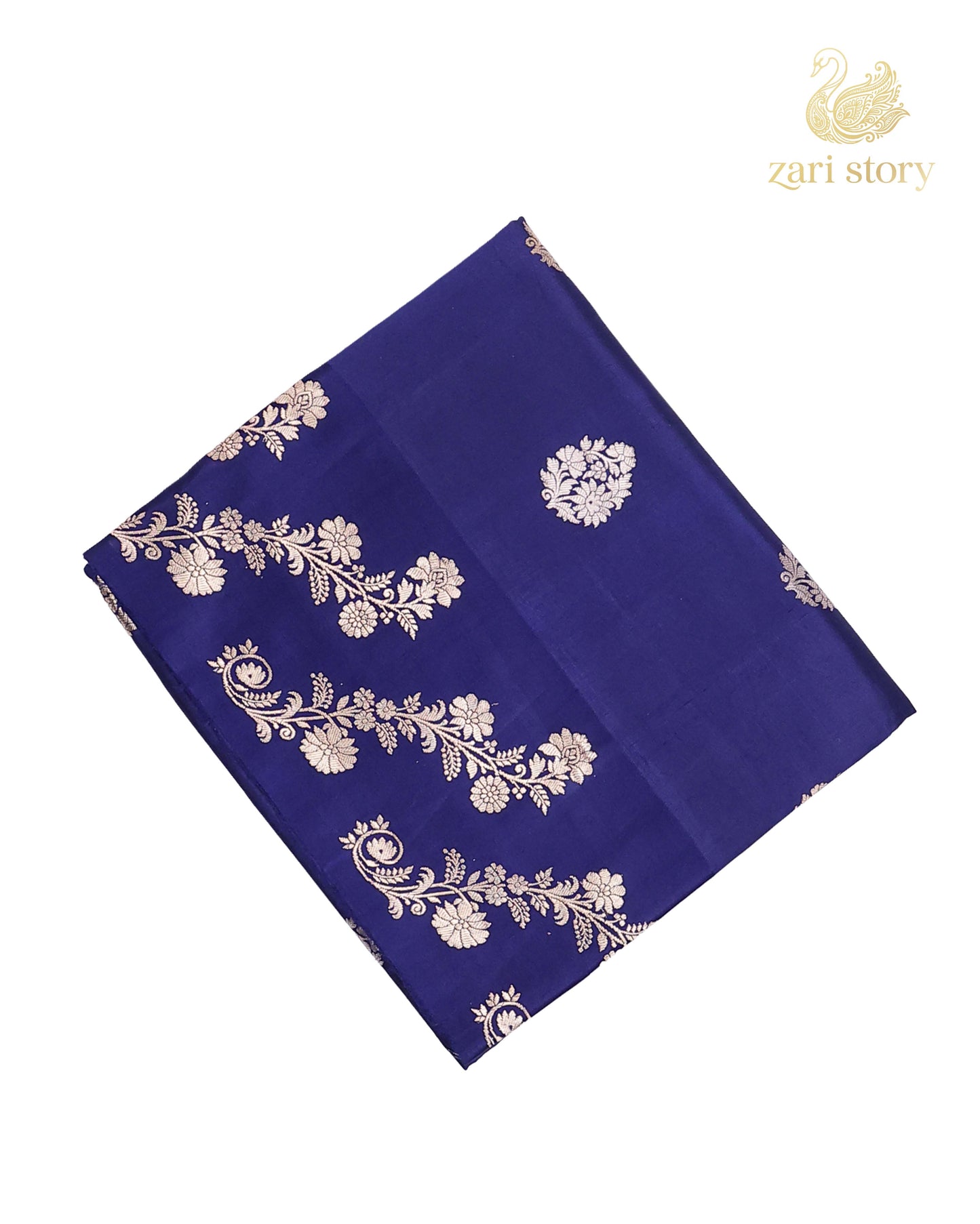Navy Blue Butta Mango Banarasi Saree