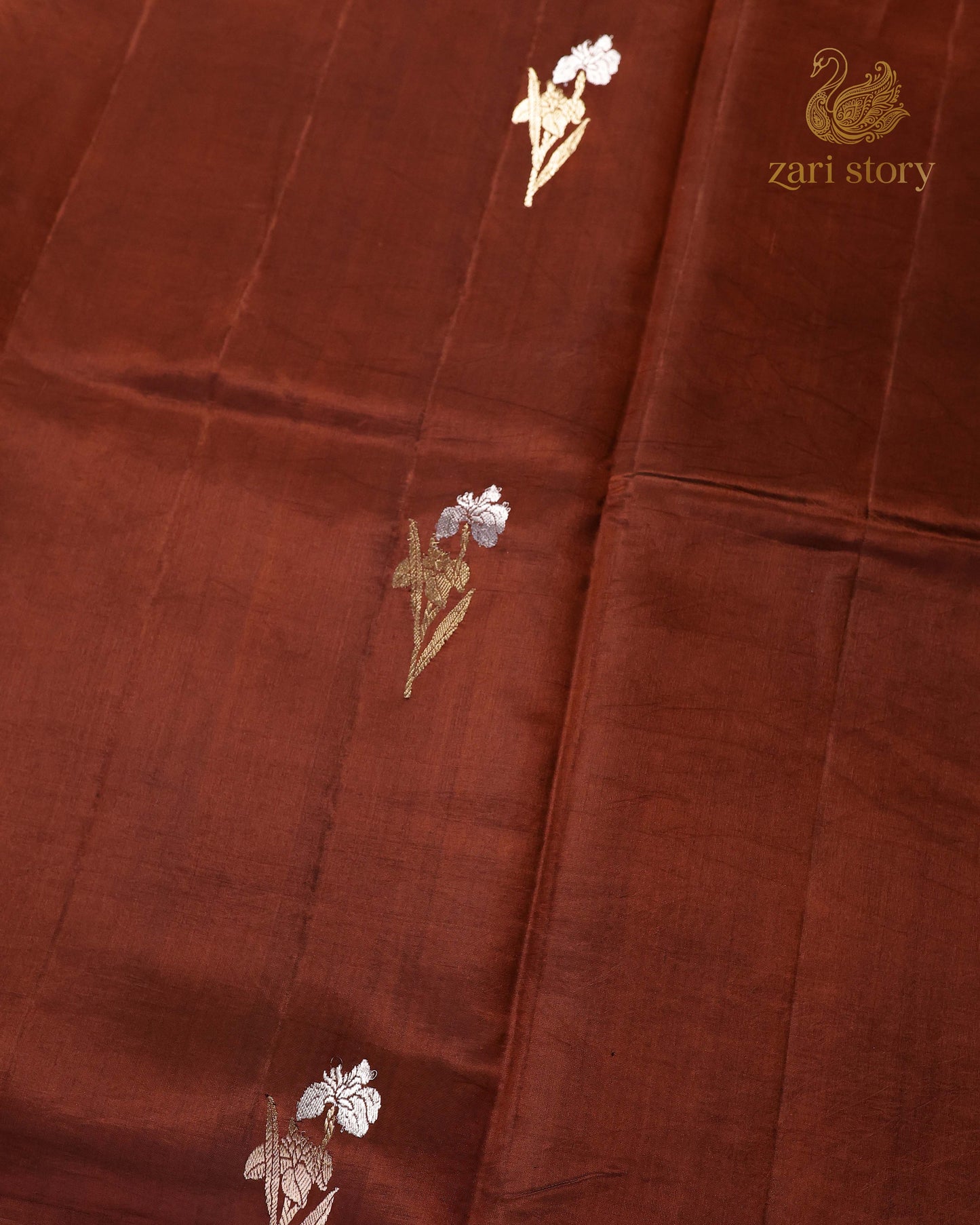 Coffee Brown Butta Mango Banarasi Saree