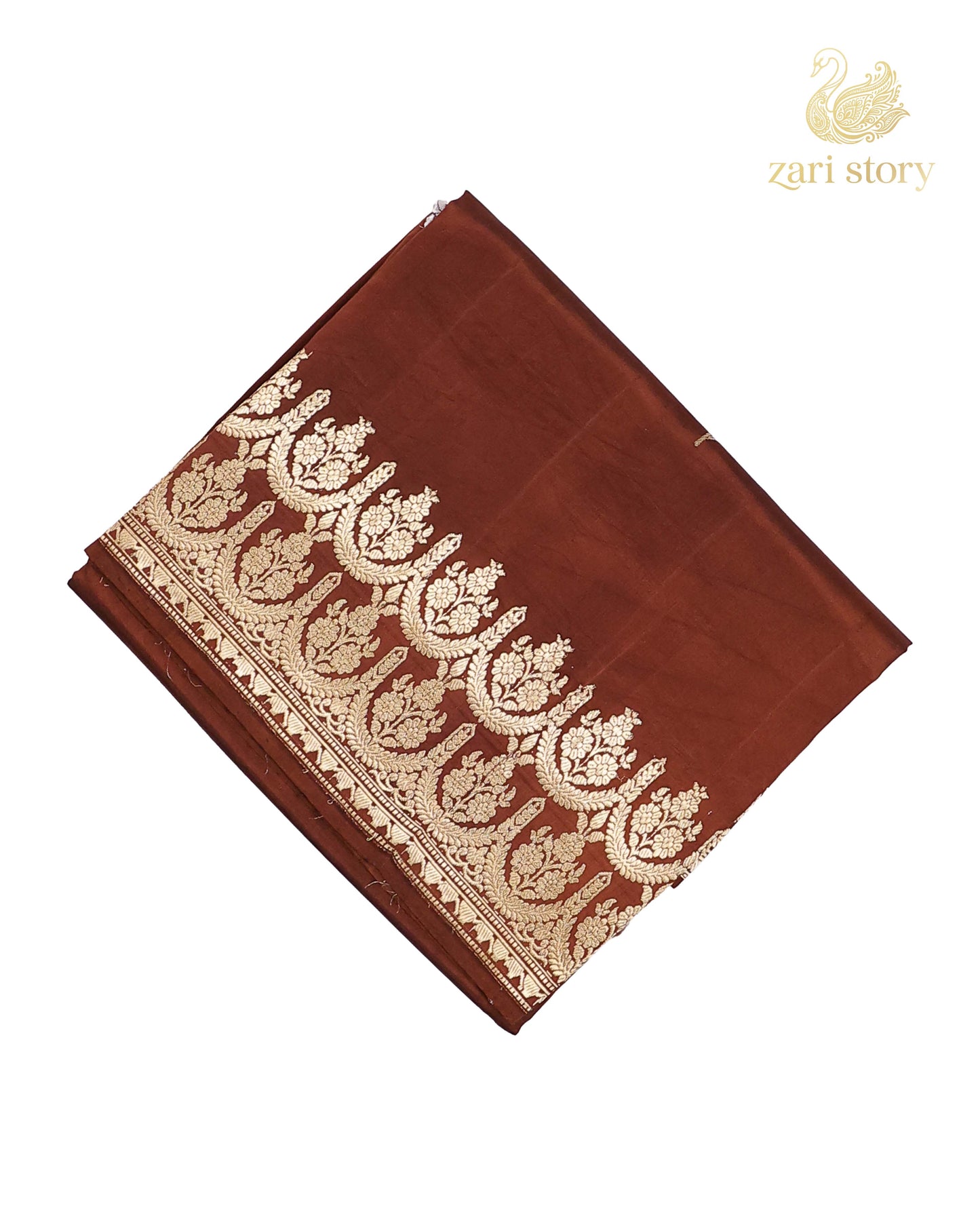 Coffee Brown Butta Mango Banarasi Saree