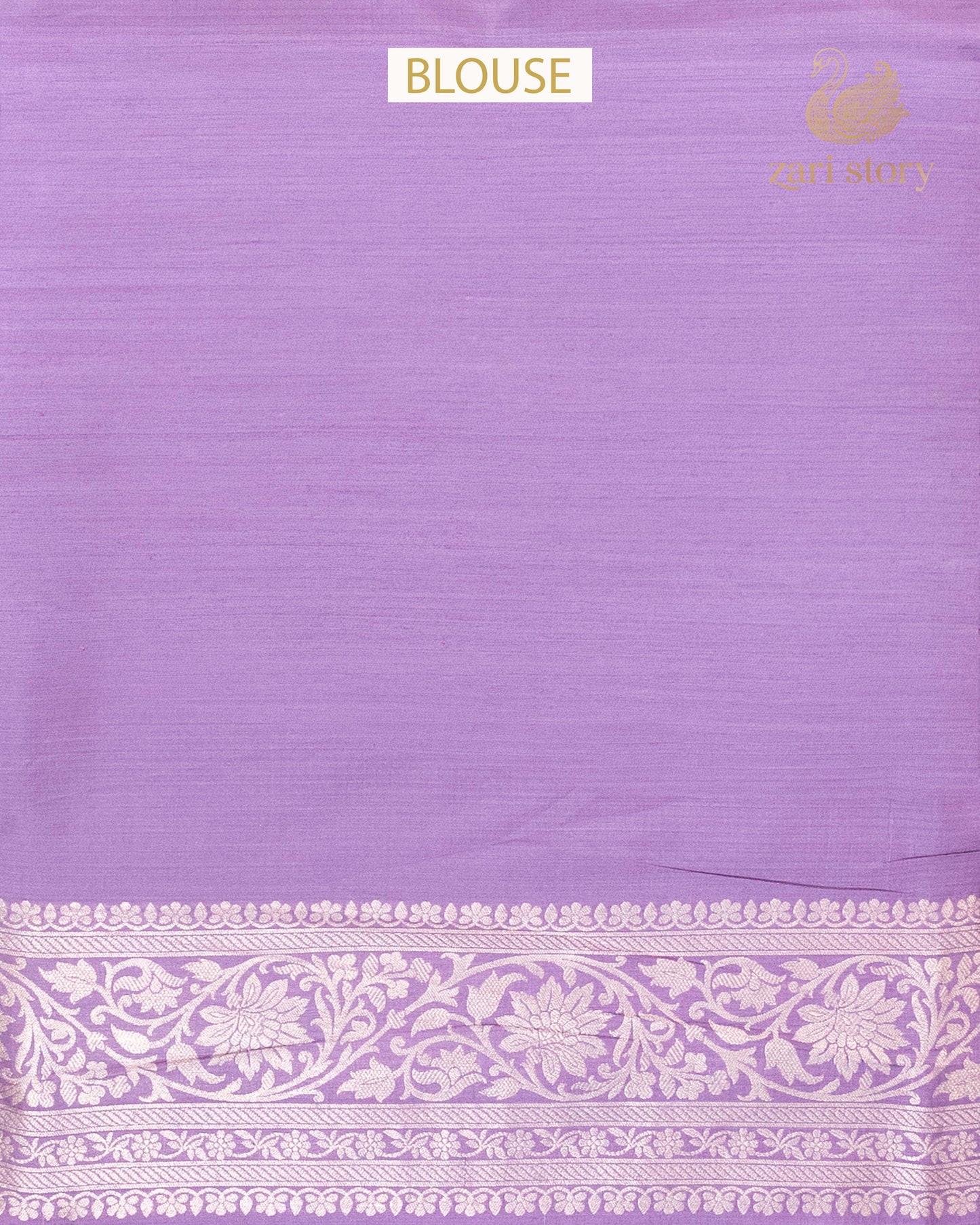Lavender Floral Katan Silk Banarasi Saree