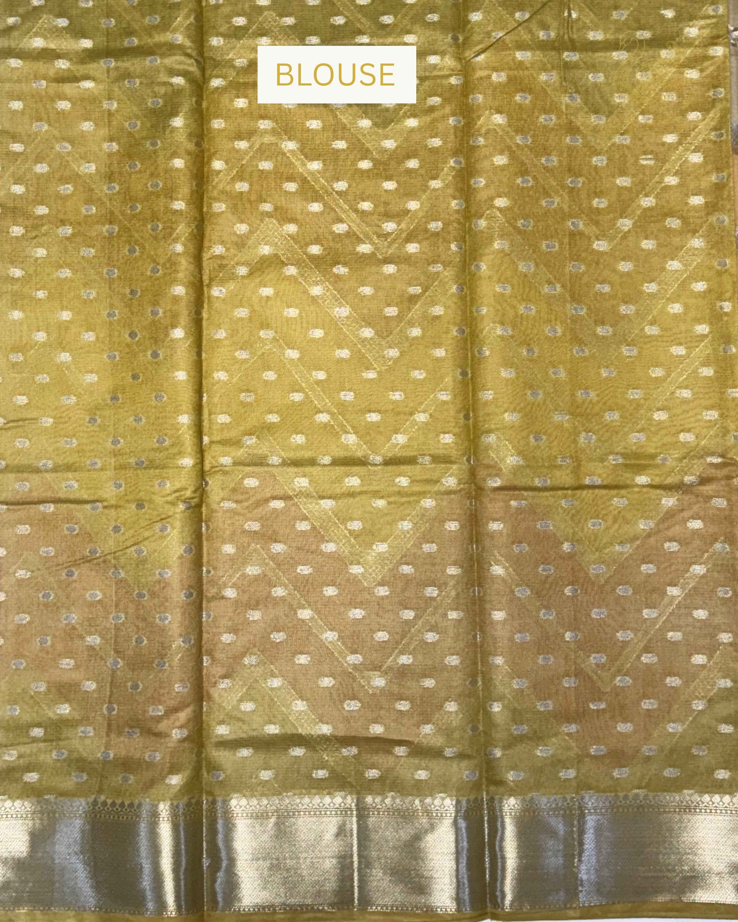 Yellow Multicolour Rangkat Cotton Banarasi Saree