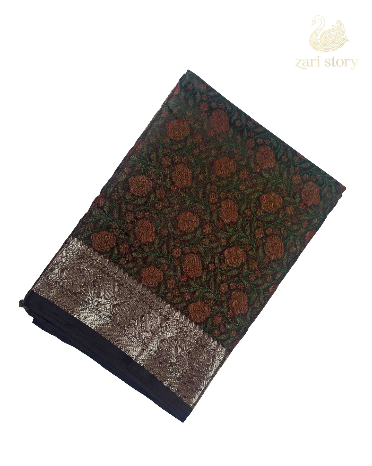 Chocolate Brown Tilfi Soft Silk Banarasi Saree