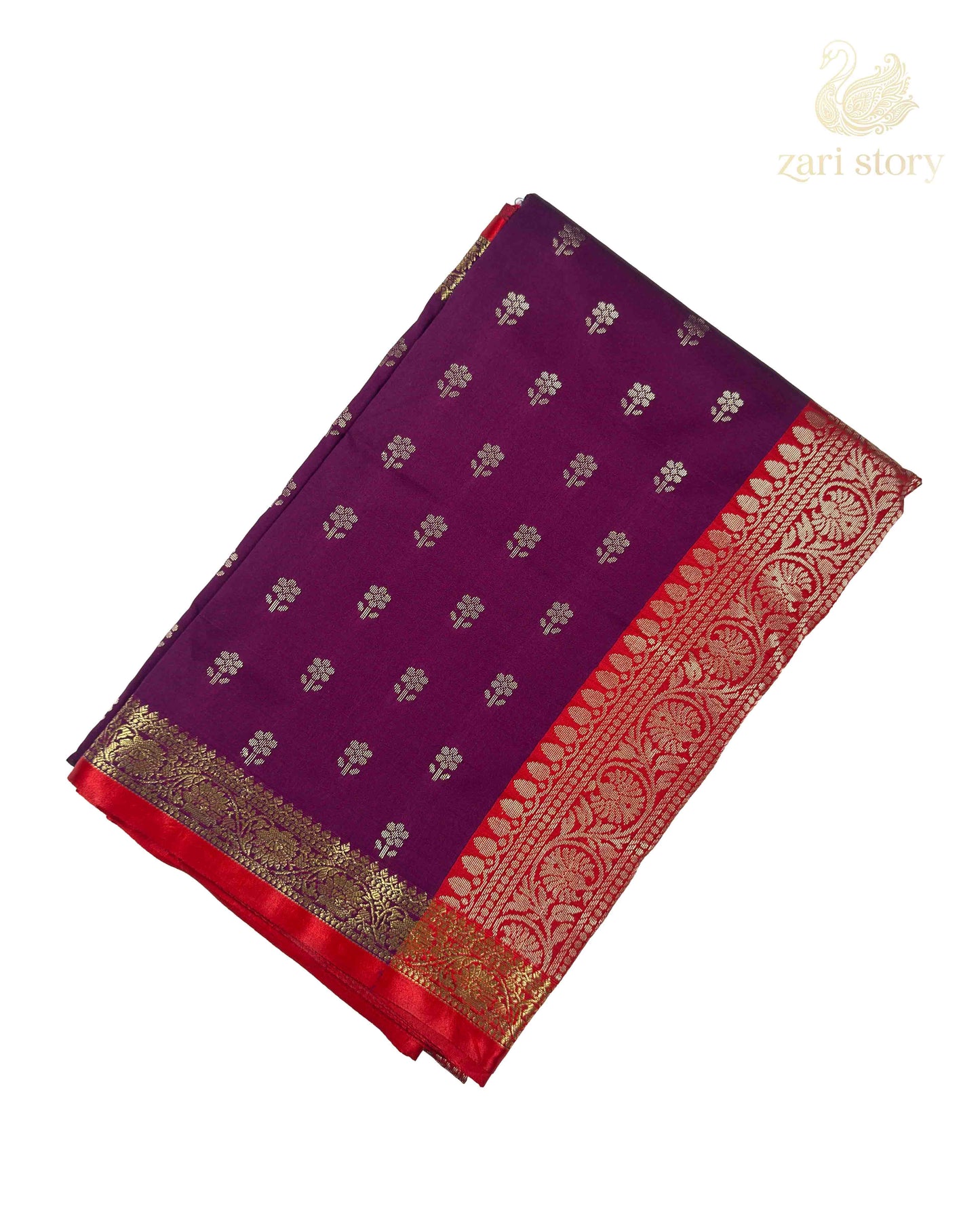 Orchid Purple Butta Soft Silk Banarasi Saree
