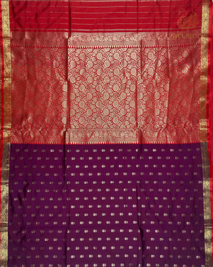 Orchid Purple Butta Soft Silk Banarasi Saree