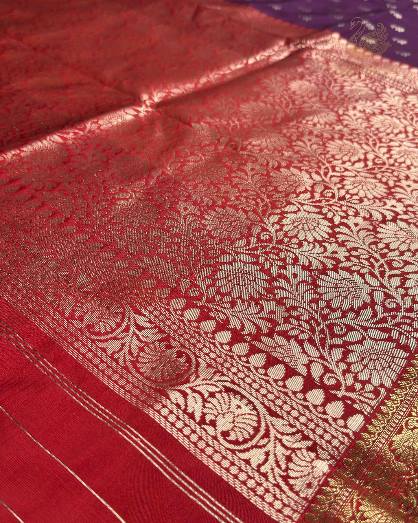 Orchid Purple Butta Soft Silk Banarasi Saree