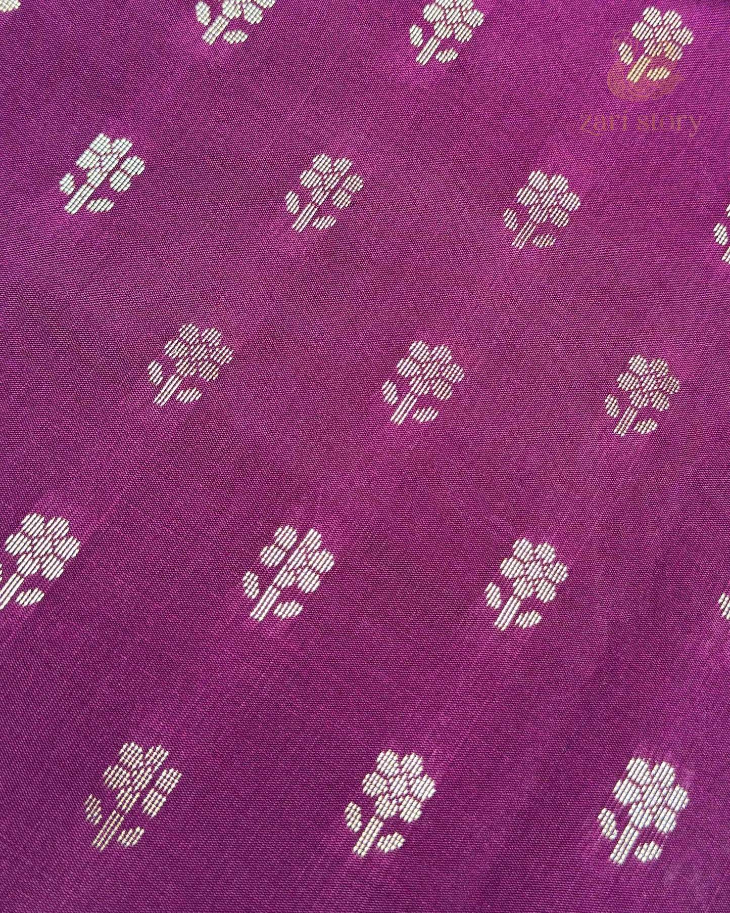 Orchid Purple Butta Soft Silk Banarasi Saree