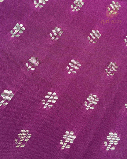 Orchid Purple Butta Soft Silk Banarasi Saree