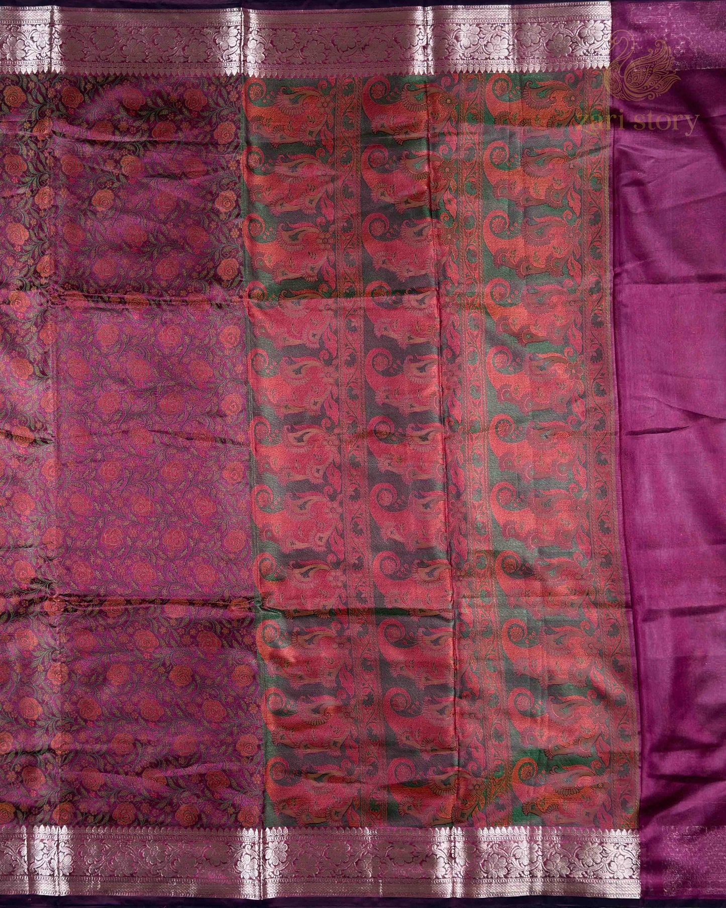 Magenta Tilfi Soft Silk Banarasi Saree