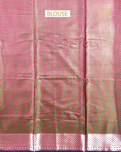 Magenta Tilfi Soft Silk Banarasi Saree