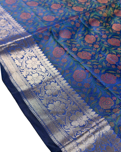 Royal Blue Tilfi Soft Silk Banarasi Saree