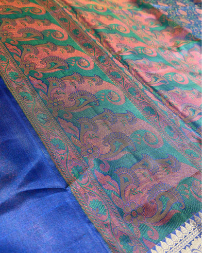 Royal Blue Tilfi Soft Silk Banarasi Saree