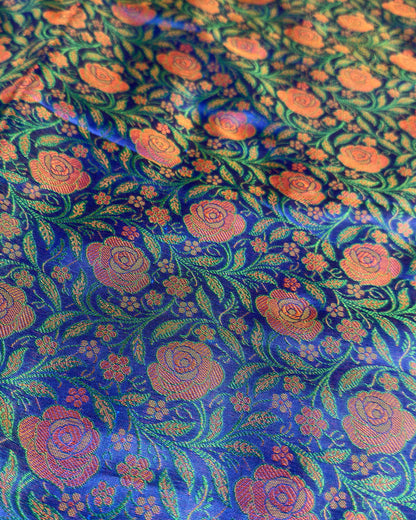 Royal Blue Tilfi Soft Silk Banarasi Saree