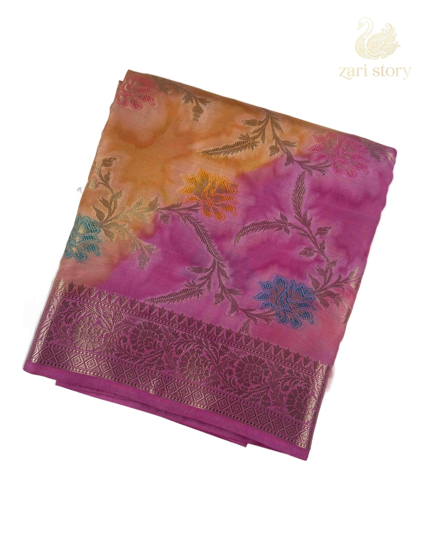pink floral soft silk not applicable