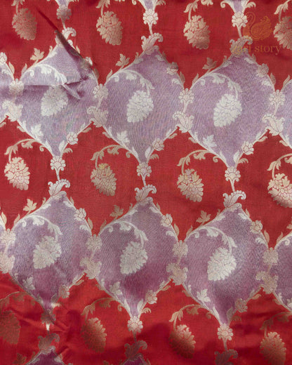 Red Multicolour Rangkat Tissue Banarasi Saree
